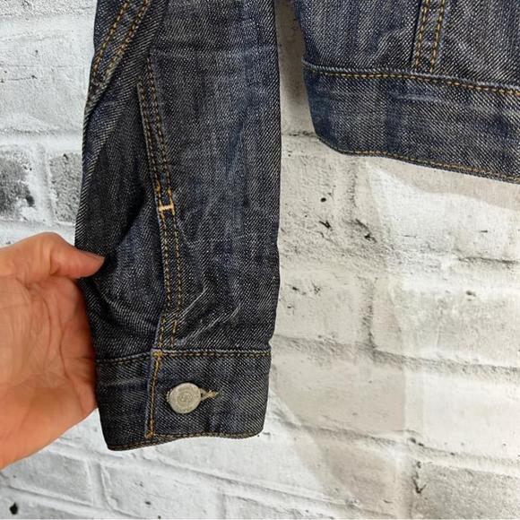 Banana Republic Premium Denim Cropped Dark Wash Jean Jacket Size XS - Picture 6 of 15